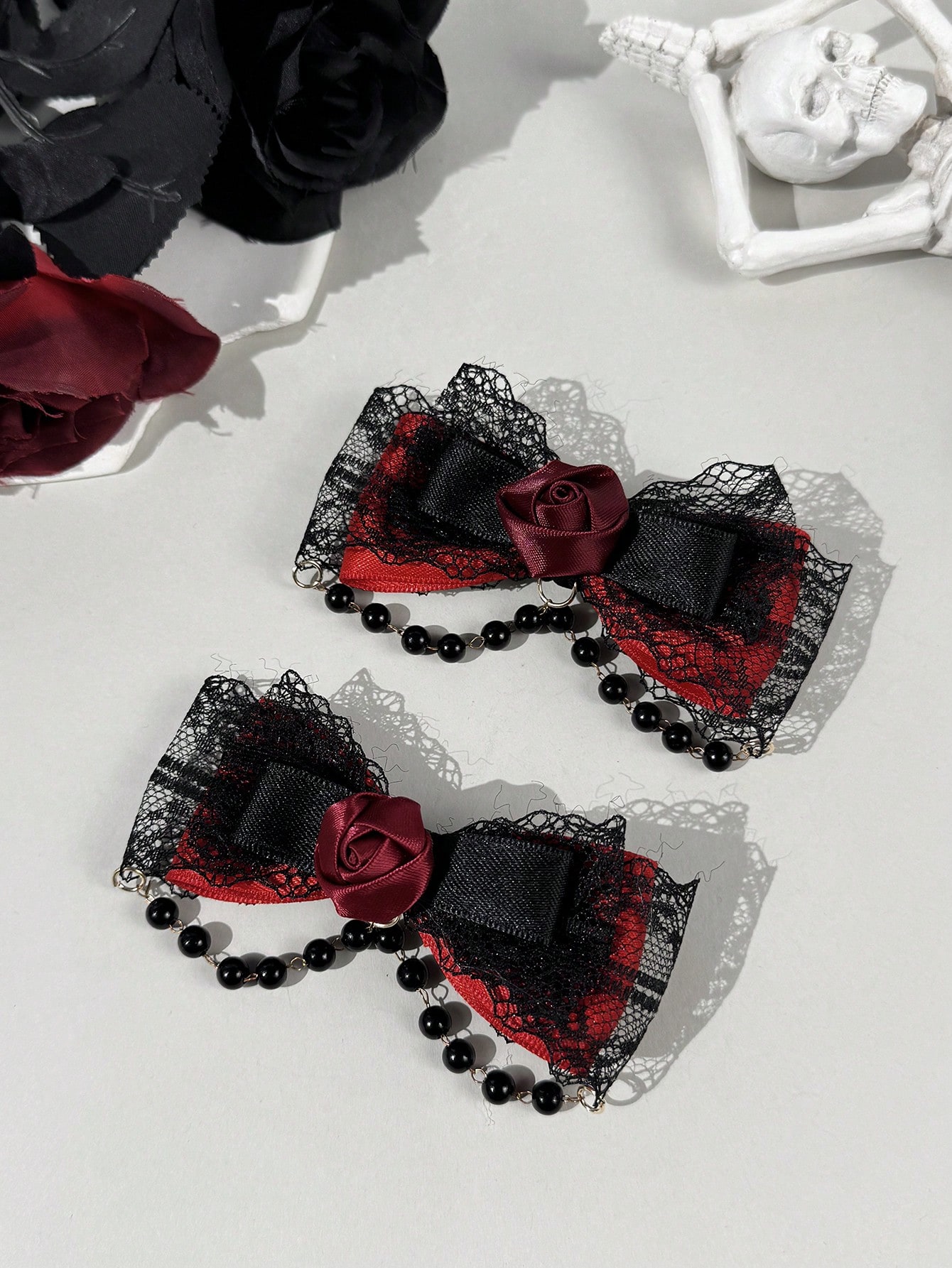 Lace Ribbon Trim - مشبك شعر نسائي على شكل فيونكة