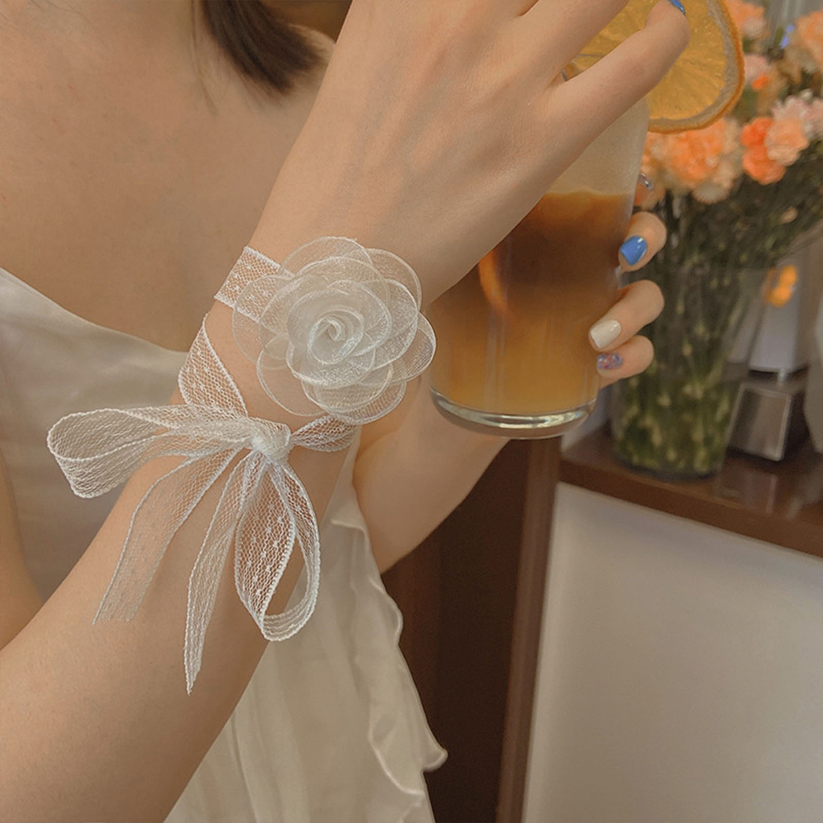 عصابة رأس من الدانتيل مع زينة  - مراجعة Lace Ribbon Trim وسعره
