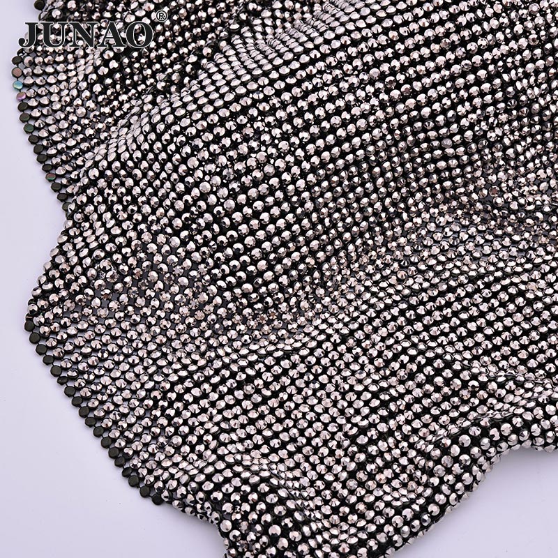 JUNAO 45*120 سنتيمتر الذهب الأ - مراجعة Hotfix Rhinestone Sheet وسعره