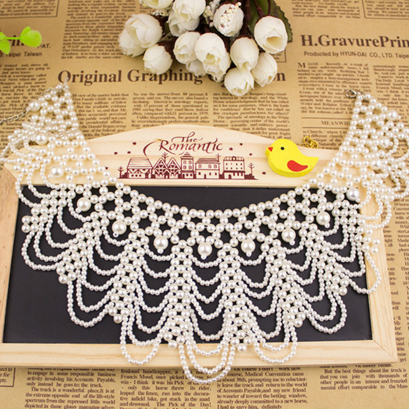 قلادة جديدة مزينة باللؤلؤ والد - مراجعة Beaded Trim Fringe وسعره
