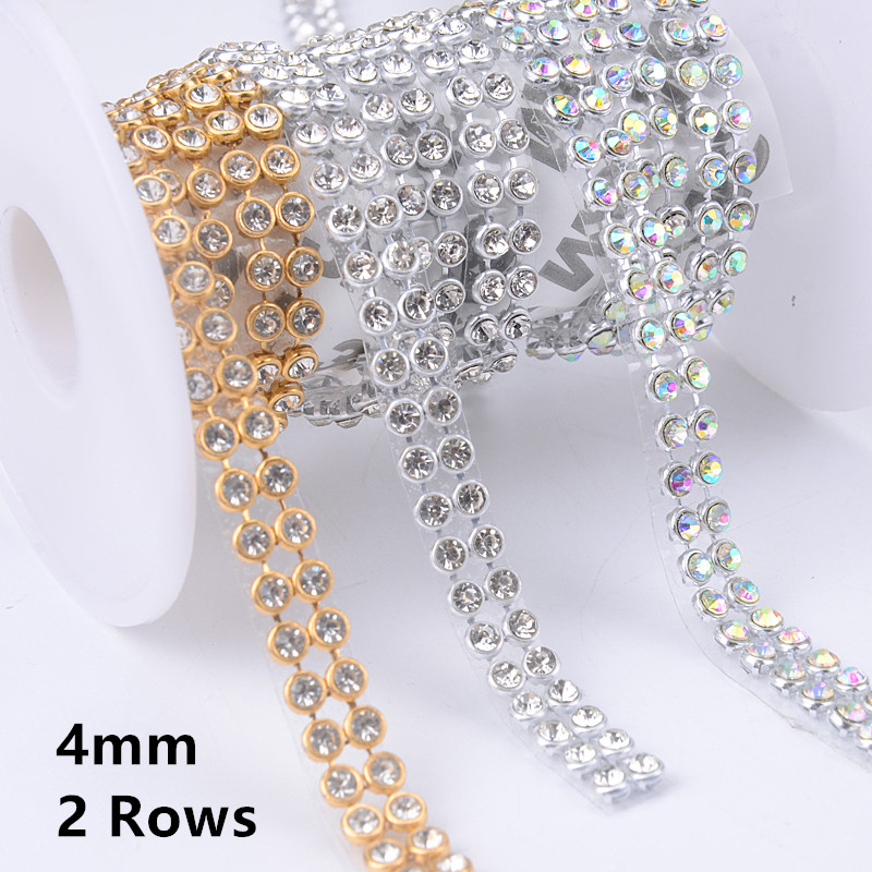 4 مللي متر 2/5/10 صفوف كريستال - مراجعة Hotfix Rhinestone Sheet وسعره