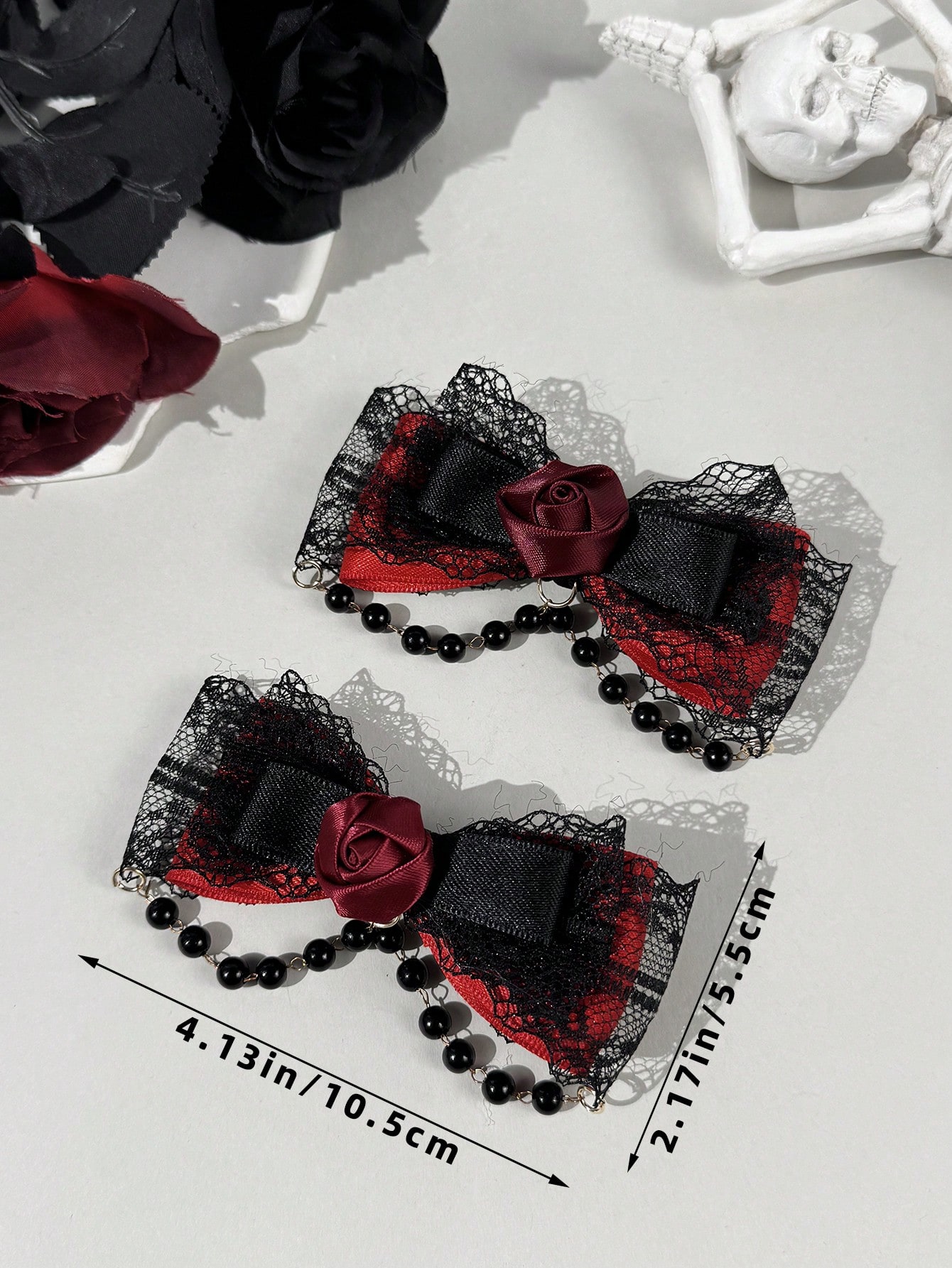 مشبك شعر نسائي على شكل فيونكة  - مراجعة Lace Ribbon Trim وسعره