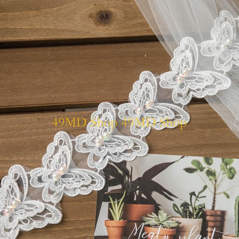 49MD 1 ياردة Bowknot ل فراشة م - مراجعة Lace Ribbon Trim وسعره