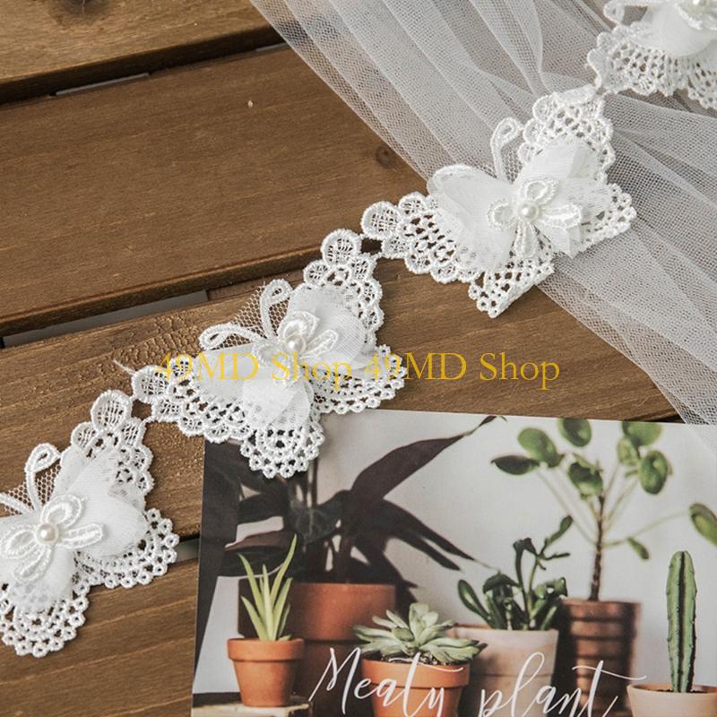 49MD 1 ياردة Bowknot ل فراشة م - مراجعة Lace Ribbon Trim وسعره
