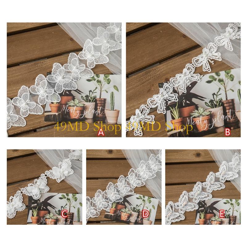49MD 1 ياردة Bowknot ل فراشة م - مراجعة Lace Ribbon Trim وسعره
