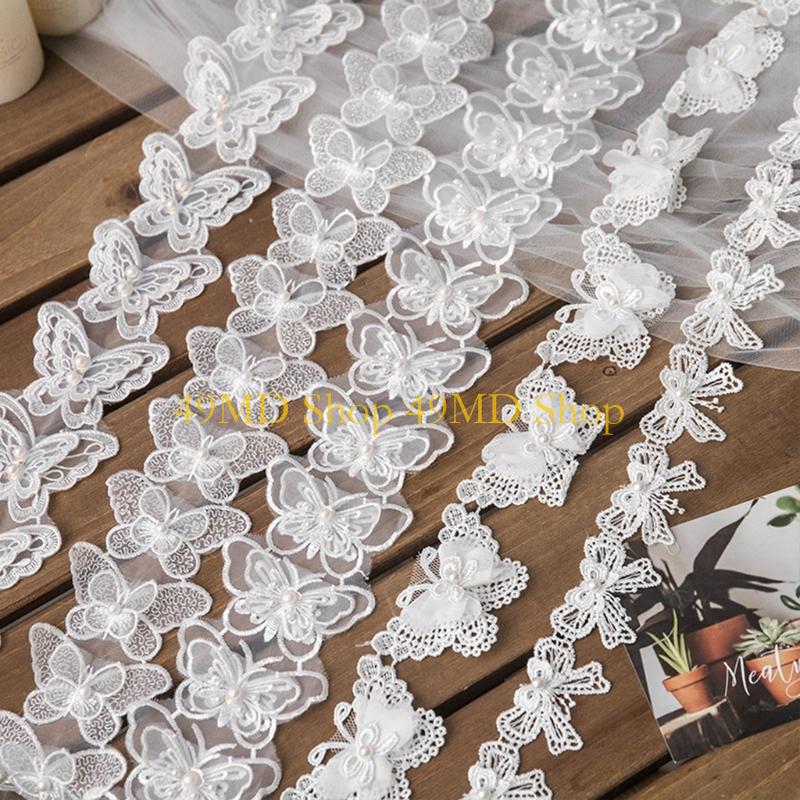 49MD 1 ياردة Bowknot ل فراشة م - مراجعة Lace Ribbon Trim وسعره