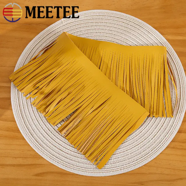 1 متر Meetee 10-30cmX5mm بولي  - مراجعة Fringe Ribbon Sewing وسعره
