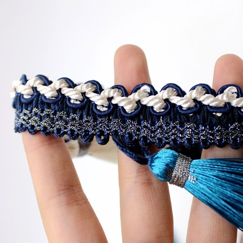شريط زخرفي من البوليستر بطول 1 - مراجعة Fringe Ribbon Sewing وسعره