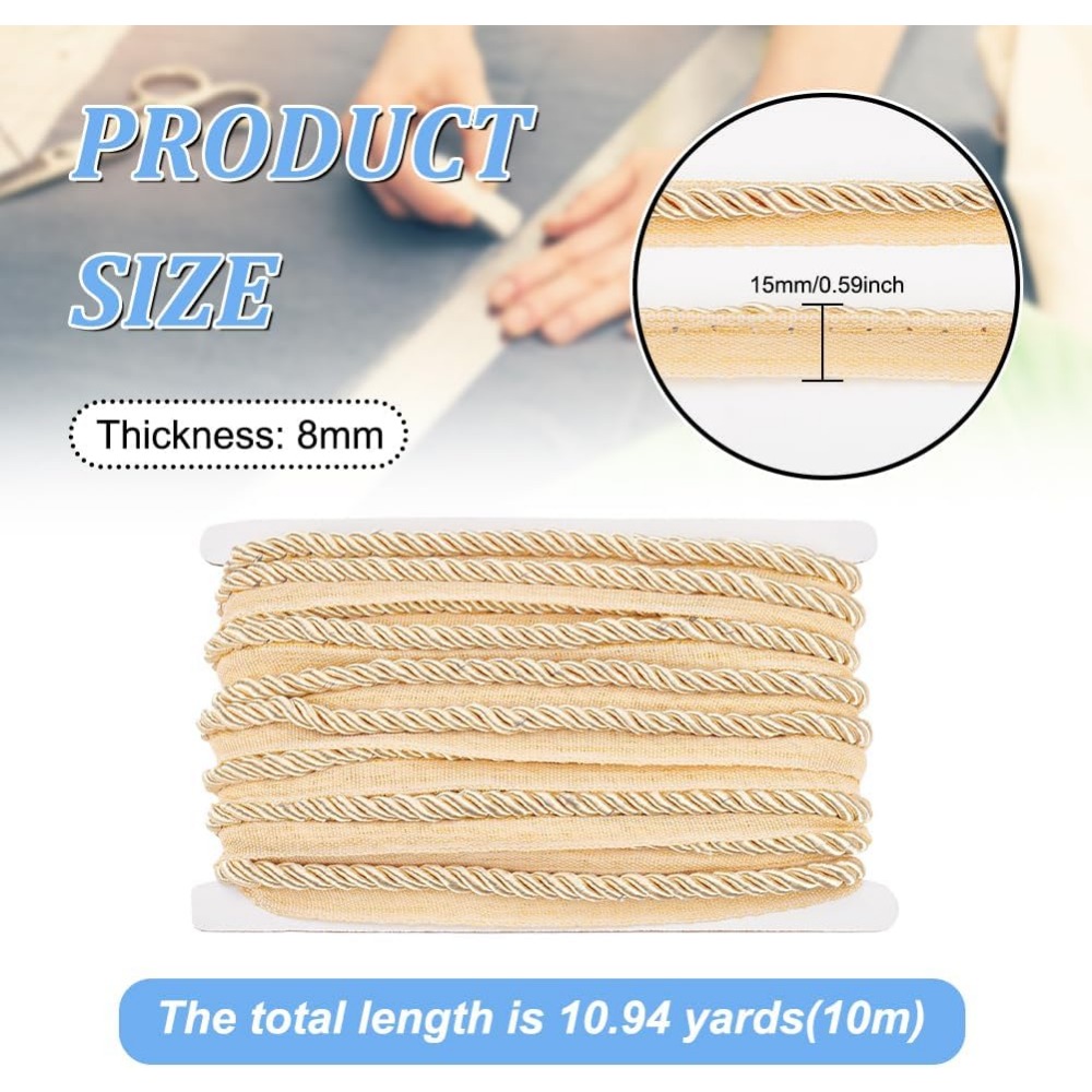 11 ياردة الملتوية الشفاه الحبل - مراجعة Cord Trim Twisted وسعره