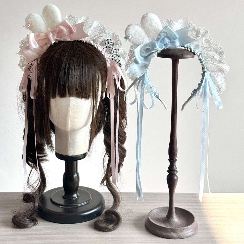 ربطة شعر جديدة بتصميم أذن أرنب - مراجعة Lace Ribbon Trim وسعره